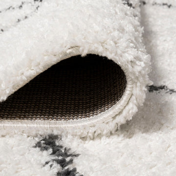 Catala Moroccan Diamond Shag Area Rug